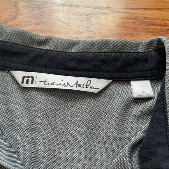 Travis Mathew business casual golf black gray Polo Shirt - Picture 5 of 8